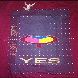 Vintage 80’s Yes 90125 Concert T Shirt‎ Size Large 1984 Sleeveless Tee Jays